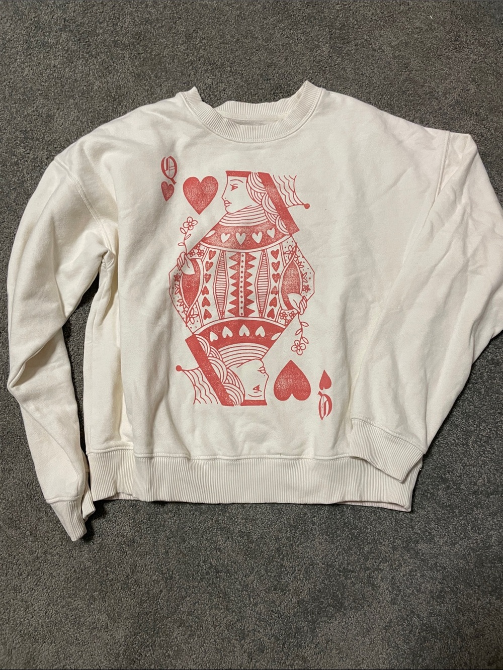 Ivory Women's Crewneck Sweatshirt cards Graphic XS